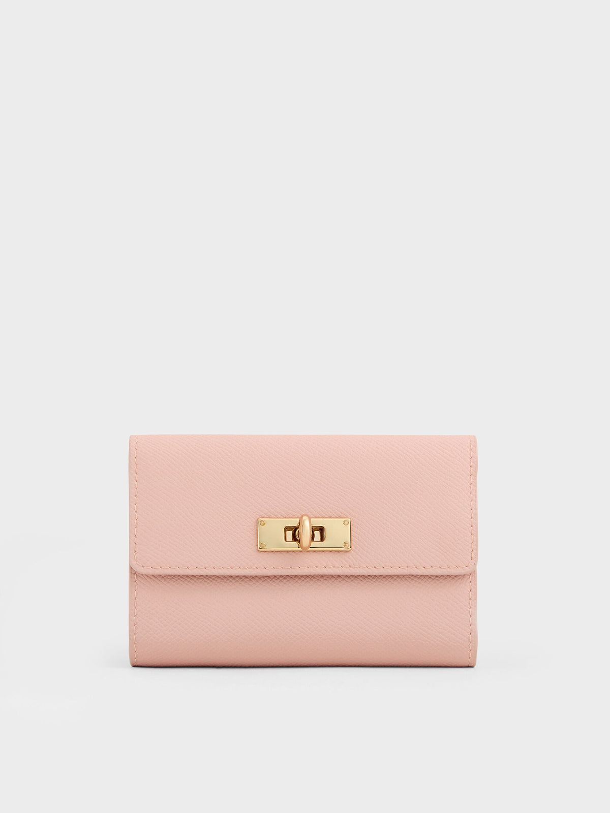 CHARLES & KEITH Popular | Tricha Turn-Lock Wallet - Pink