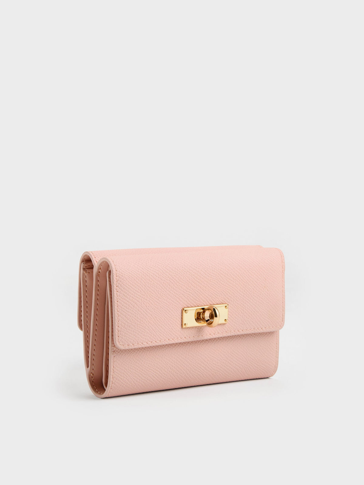 CHARLES & KEITH Popular | Tricha Turn-Lock Wallet - Pink