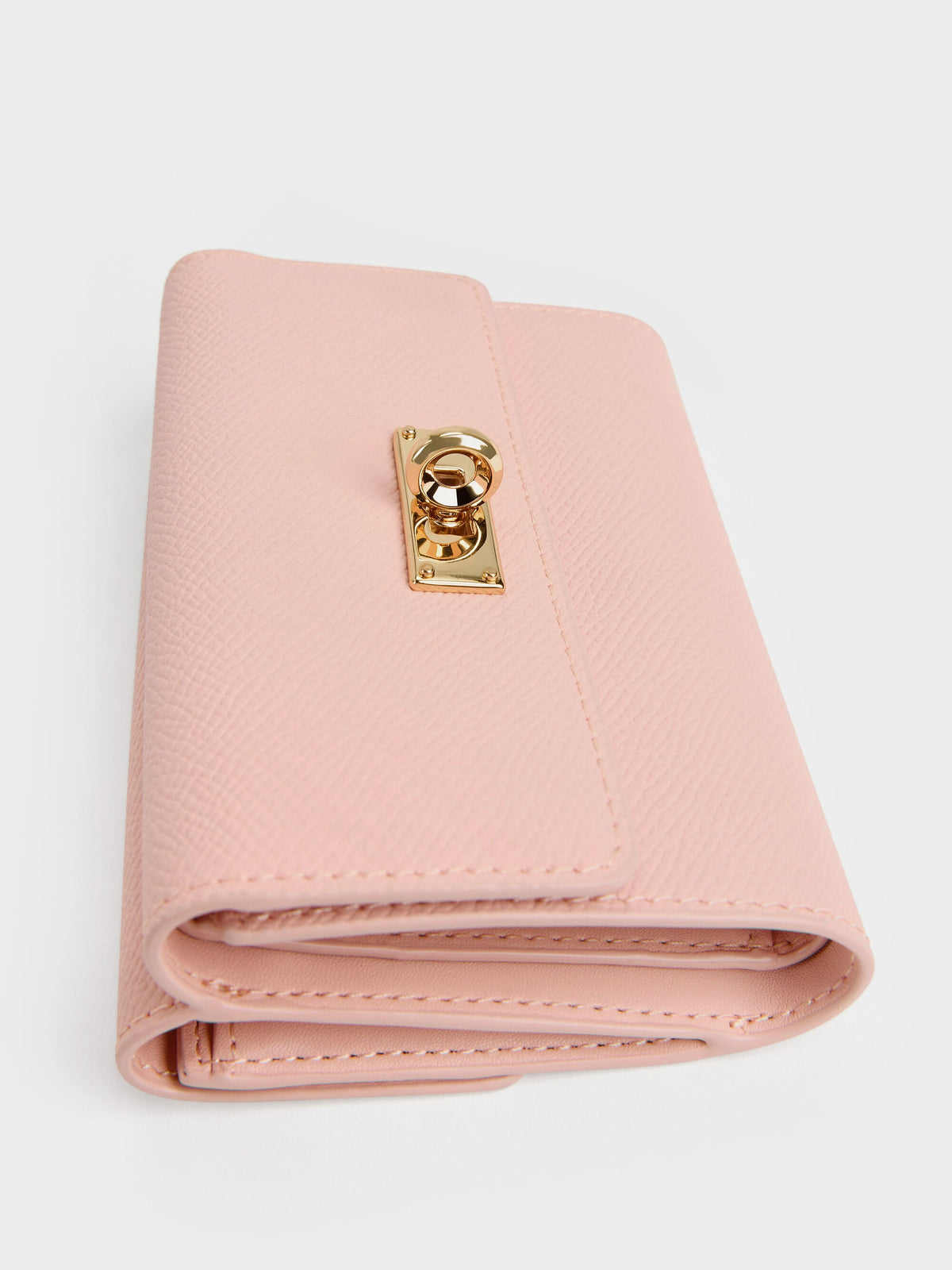 CHARLES & KEITH Popular | Tricha Turn-Lock Wallet - Pink