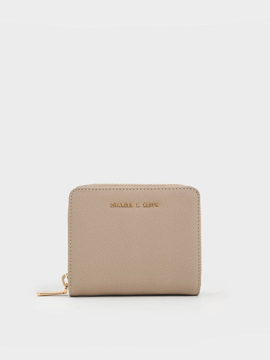 CHARLES & KEITH Hot Sale | Finley Zip-Around Small Wallet - Taupe
