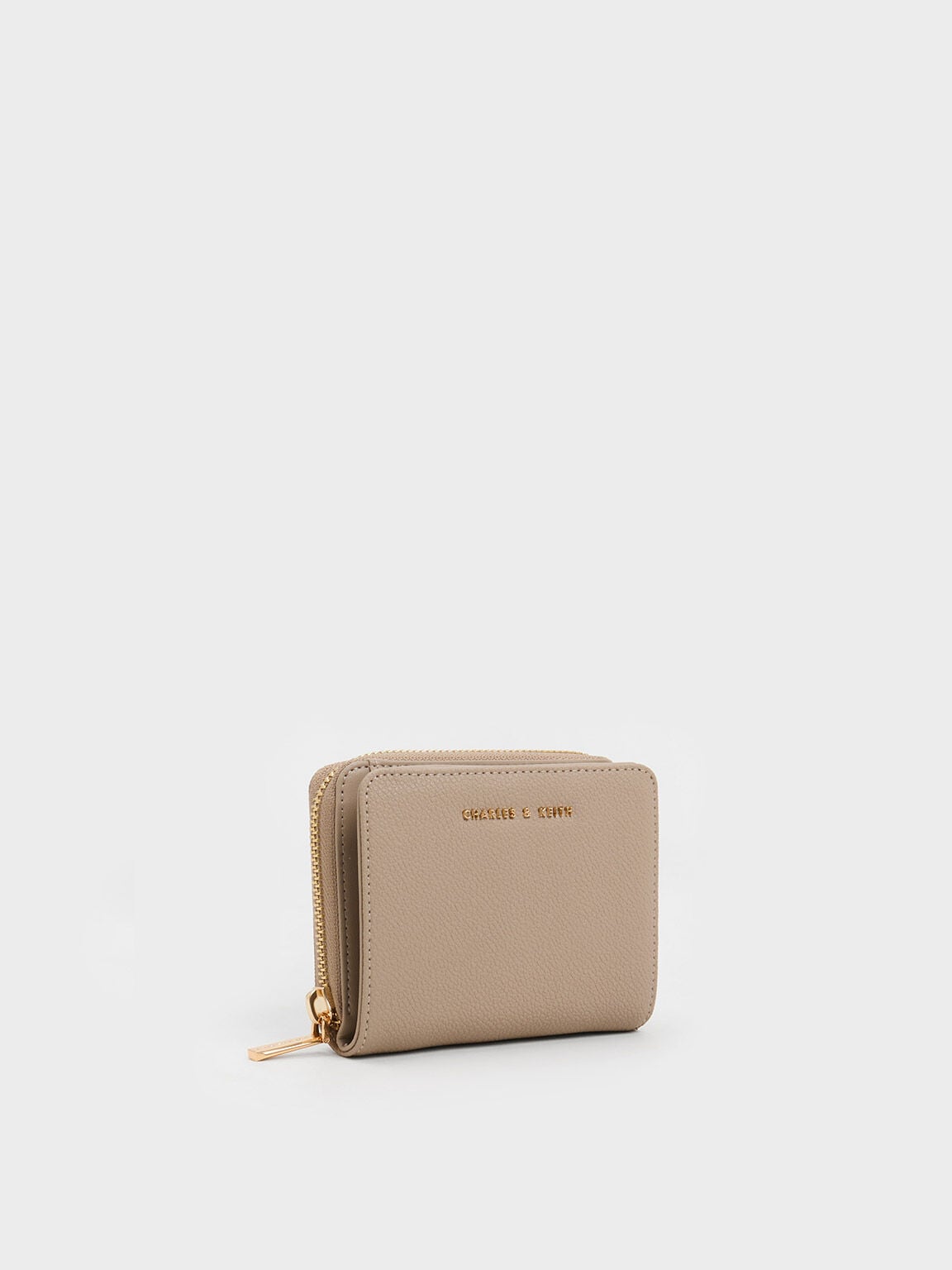 CHARLES & KEITH Hot Sale | Finley Zip-Around Small Wallet - Taupe