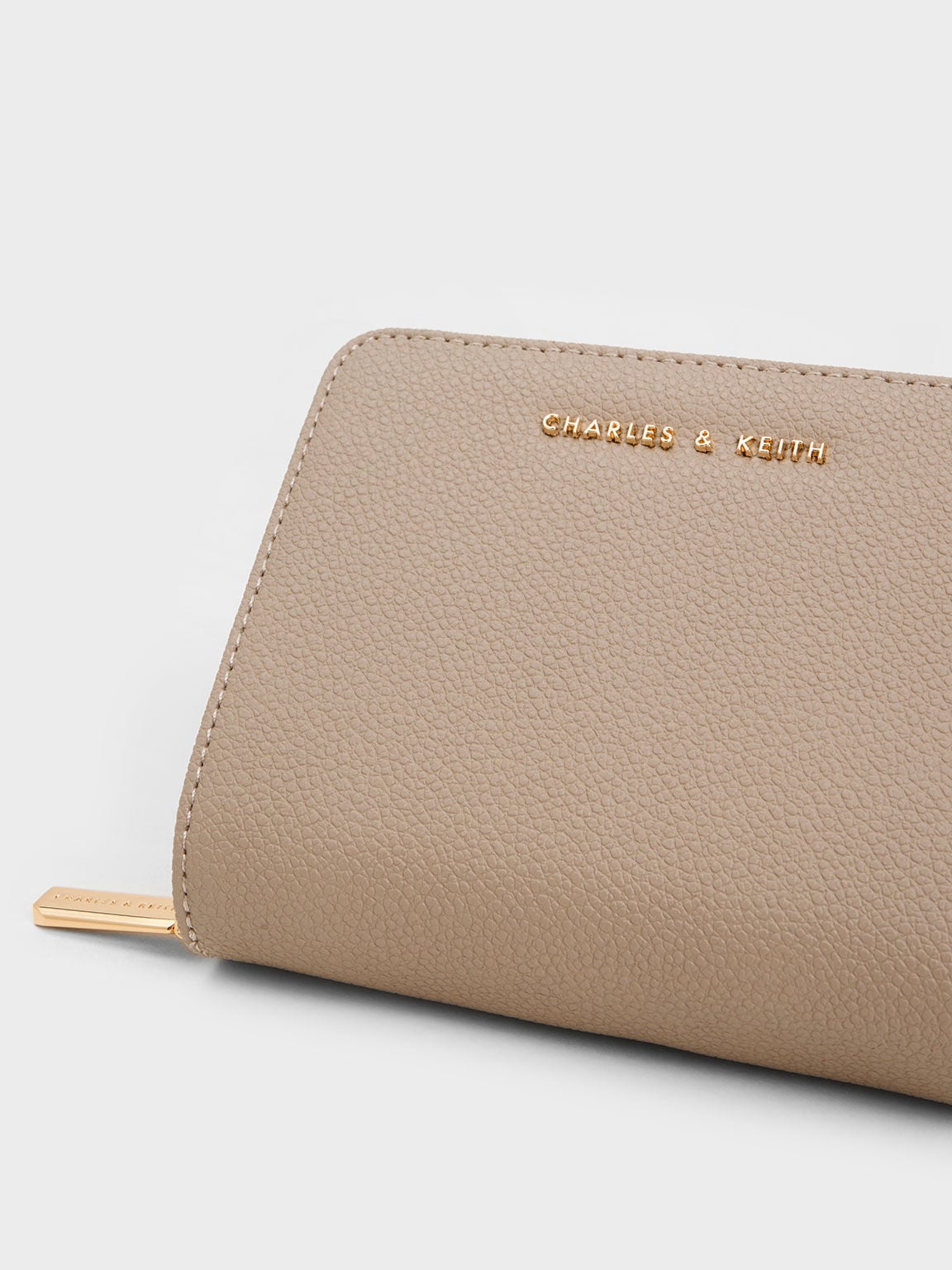 CHARLES & KEITH Hot Sale | Finley Zip-Around Small Wallet - Taupe