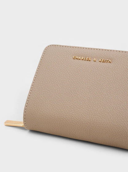 CHARLES & KEITH Hot Sale | Finley Zip-Around Small Wallet - Taupe