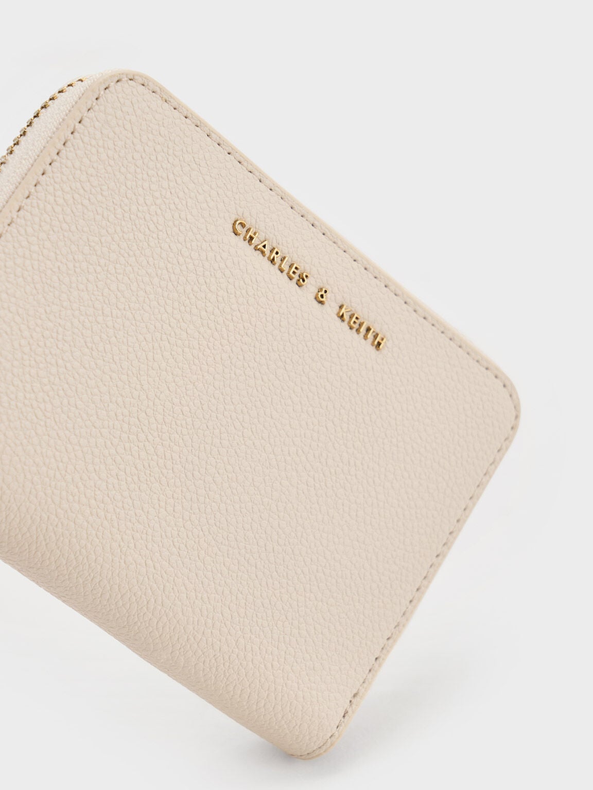 CHARLES & KEITH Top Pick | Basic Square Wallet - Ivory
