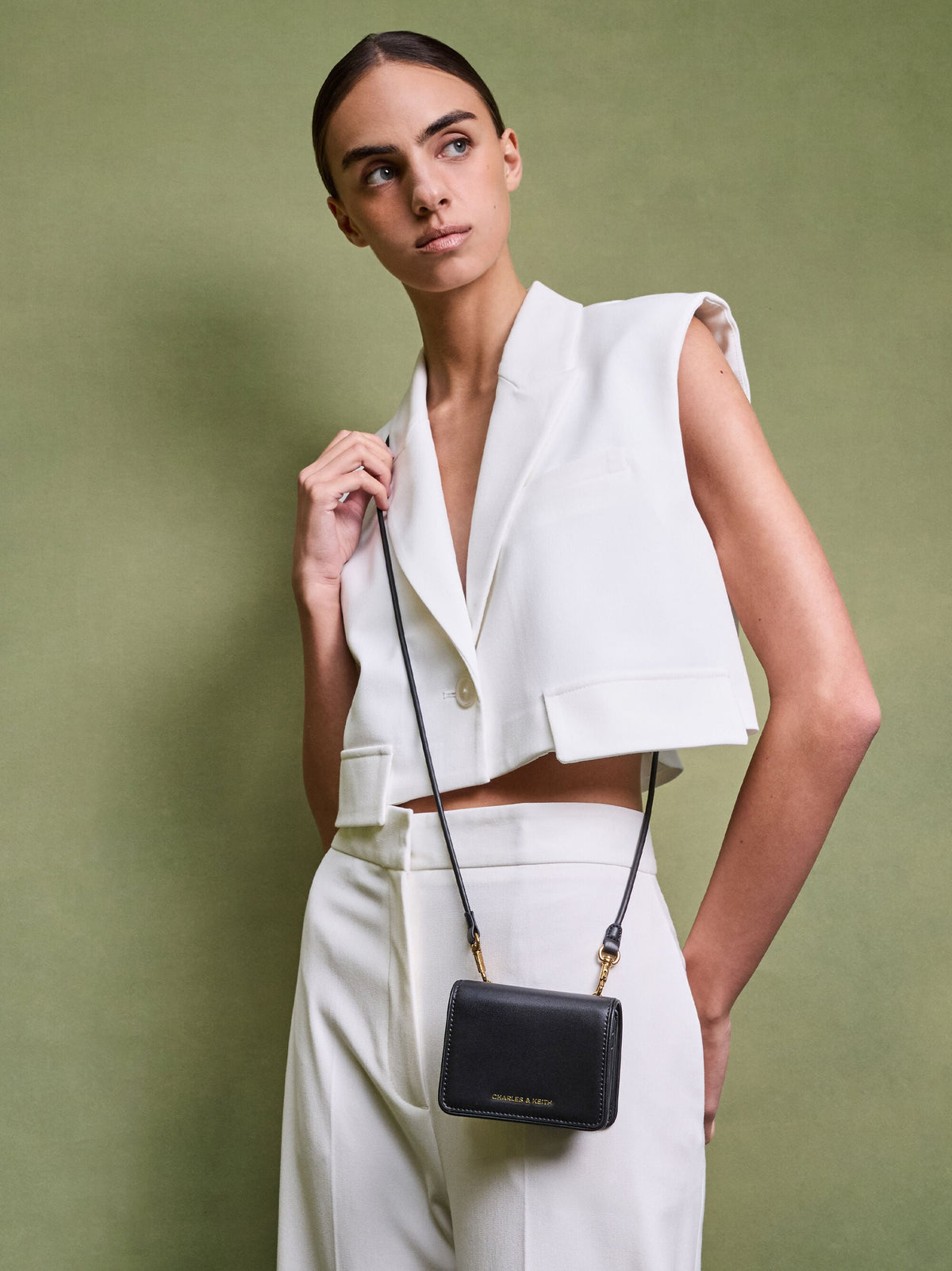 CHARLES & KEITH Signature | Lyla Knotted-Strap Wallet - Black
