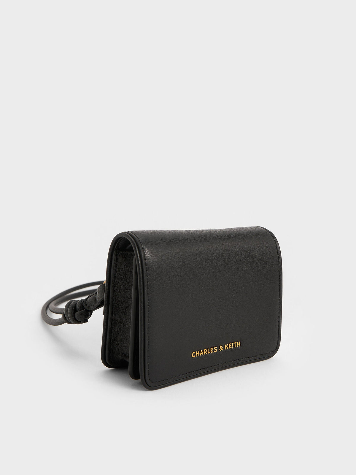 CHARLES & KEITH Signature | Lyla Knotted-Strap Wallet - Black