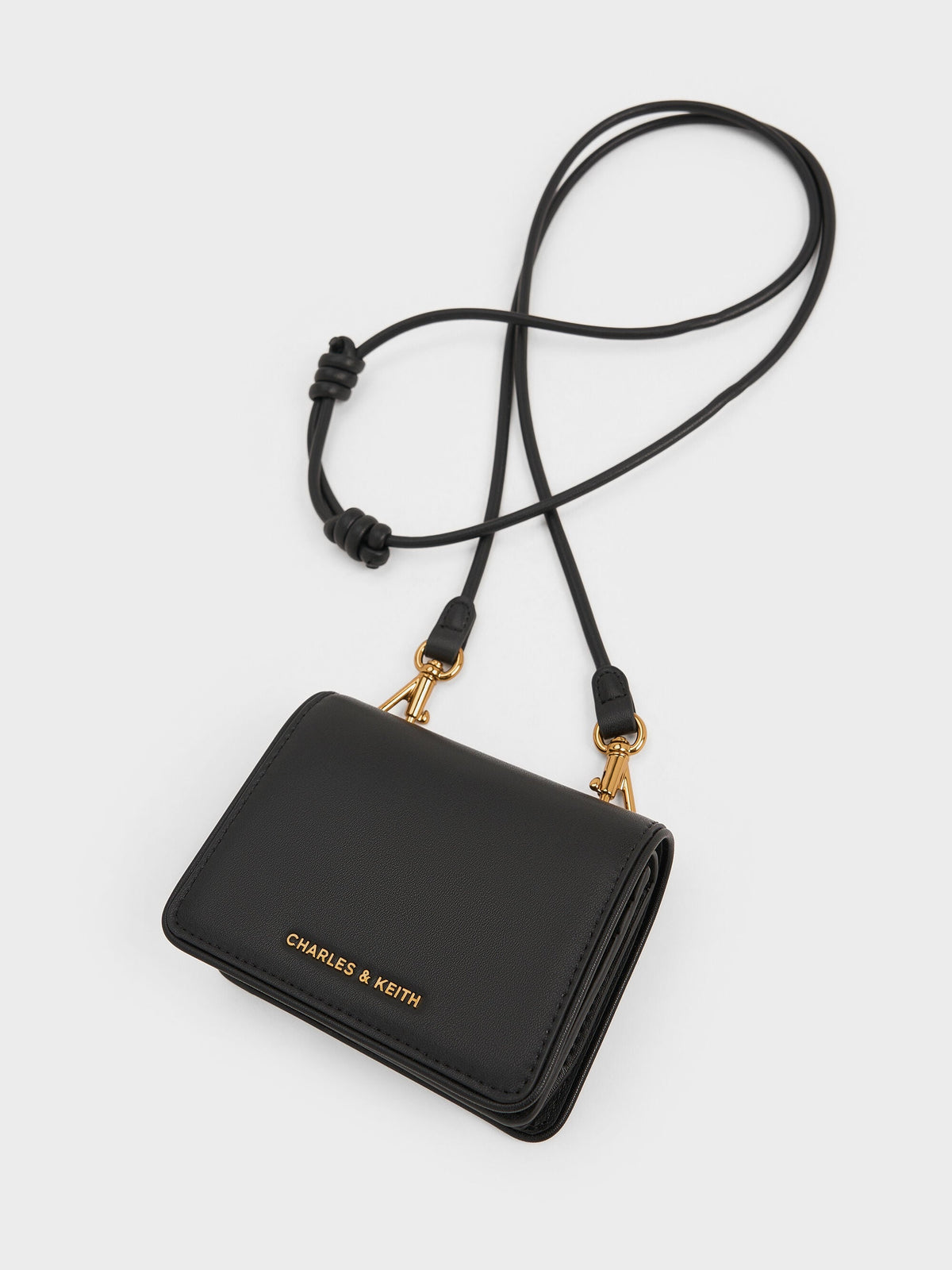 CHARLES & KEITH Signature | Lyla Knotted-Strap Wallet - Black