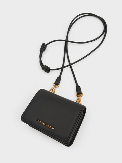 CHARLES & KEITH Signature | Lyla Knotted-Strap Wallet - Black