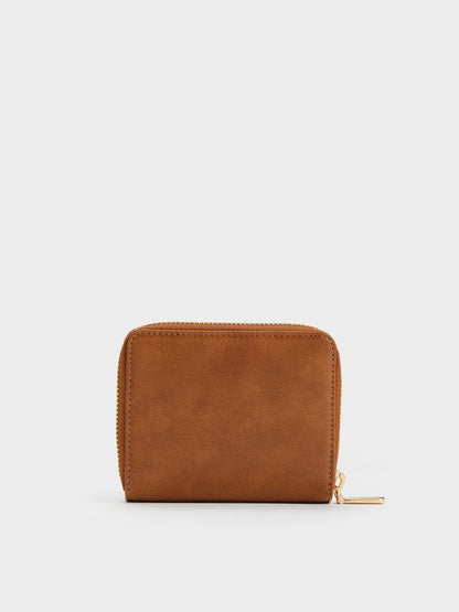 CHARLES & KEITH Value | Finley Zip-Around Small Wallet - Distressed Tan