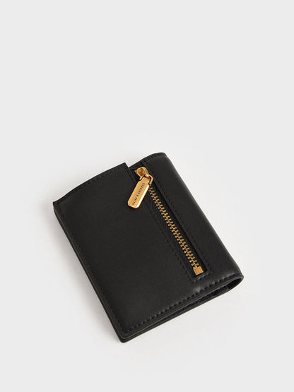 CHARLES & KEITH Exclusive | Daisy Bi-Fold Small Wallet - Black