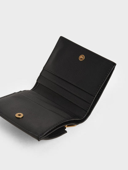 CHARLES & KEITH Exclusive | Daisy Bi-Fold Small Wallet - Black
