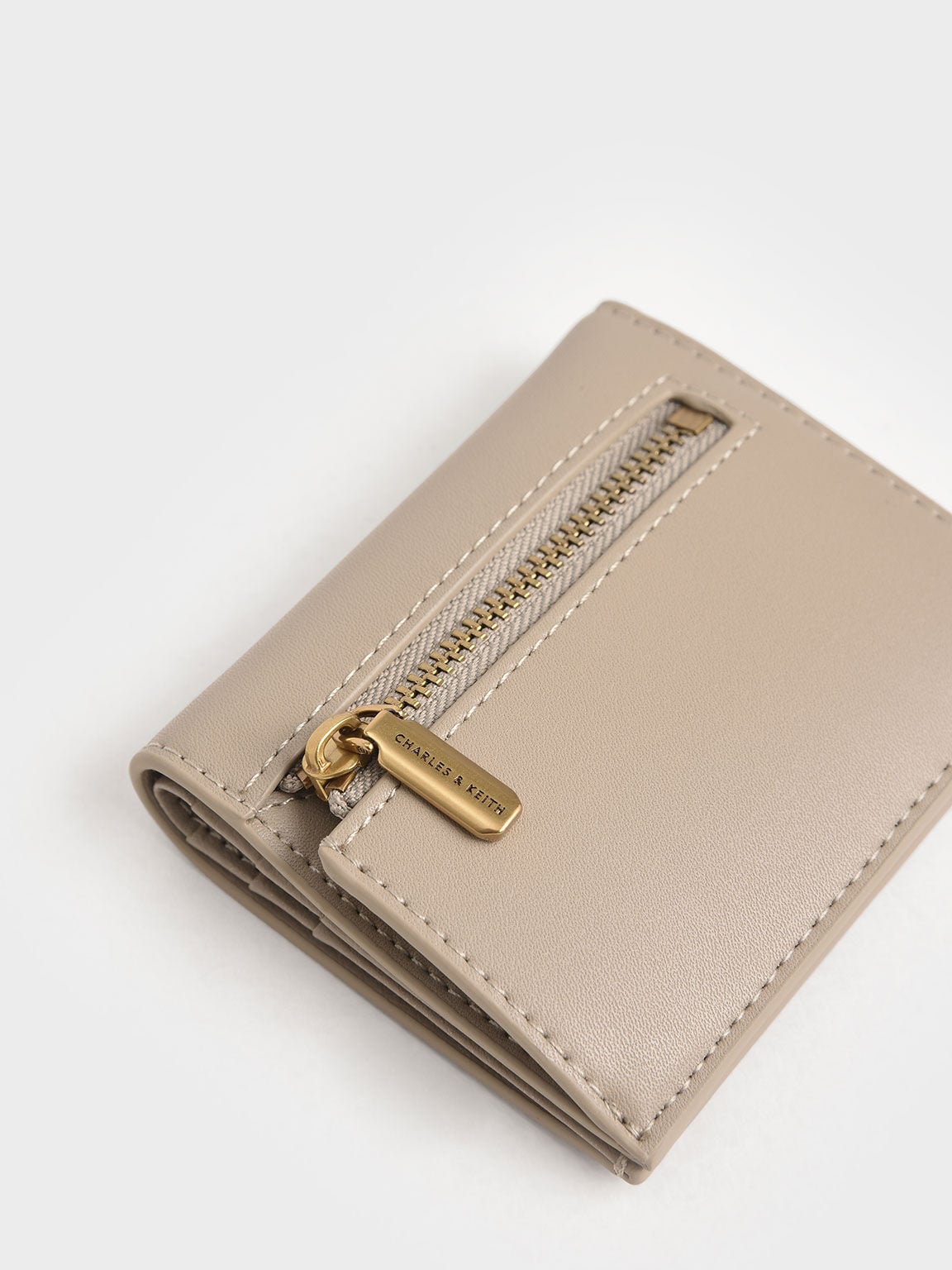 CHARLES & KEITH Smart Buy | Daisy Bi-Fold Small Wallet - Sand