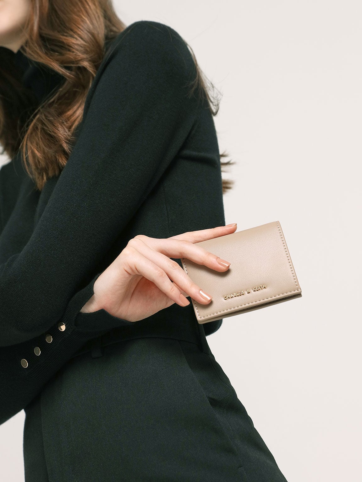 CHARLES & KEITH Smart Buy | Daisy Bi-Fold Small Wallet - Sand