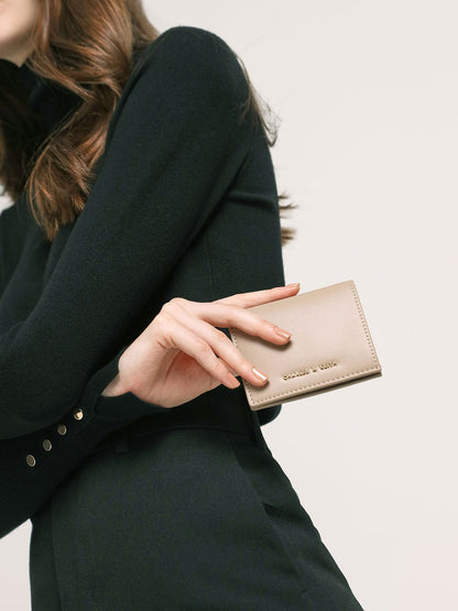 CHARLES & KEITH Smart Buy | Daisy Bi-Fold Small Wallet - Sand