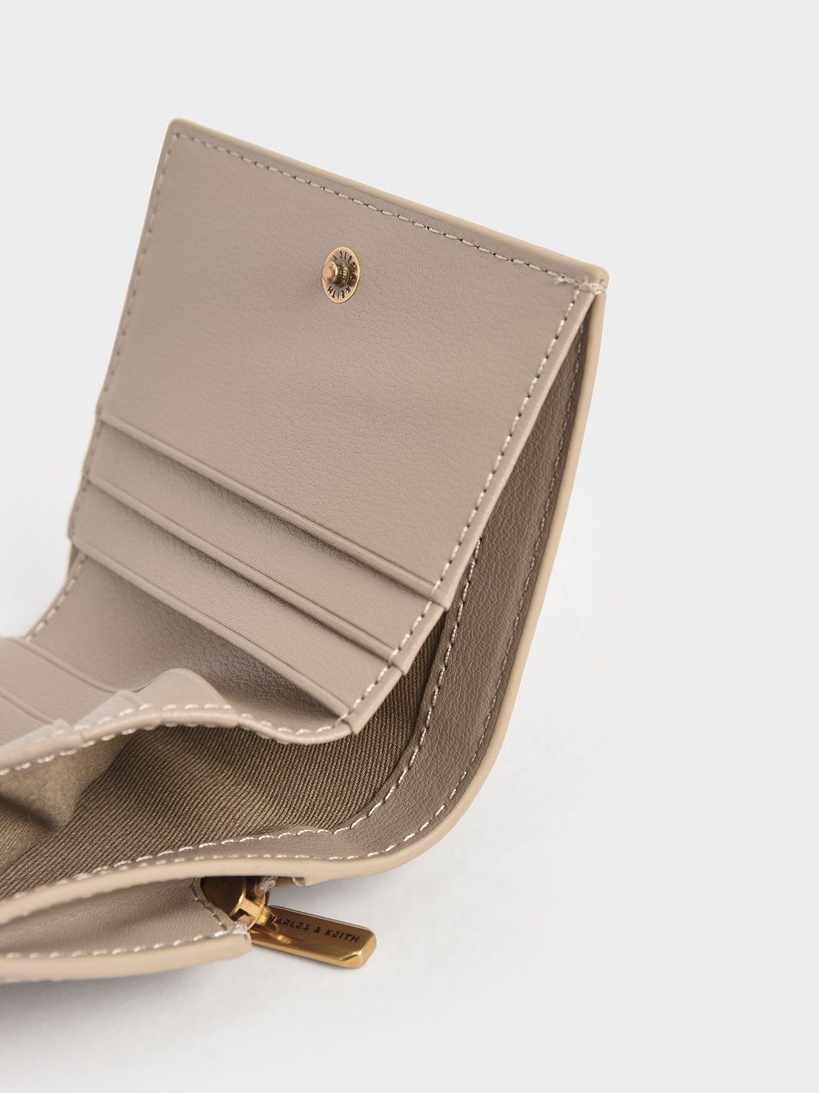 CHARLES & KEITH Smart Buy | Daisy Bi-Fold Small Wallet - Sand