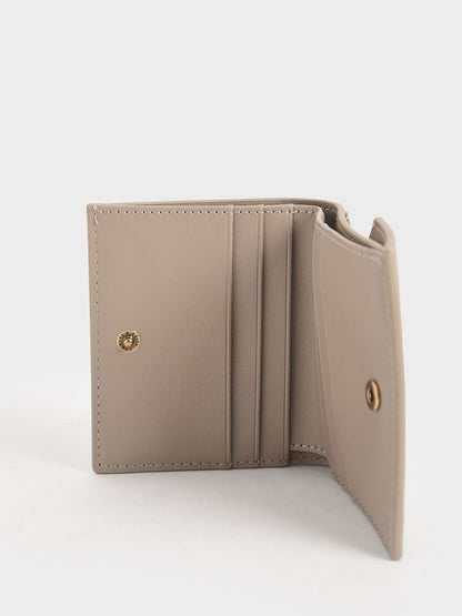 CHARLES & KEITH Smart Buy | Daisy Bi-Fold Small Wallet - Sand