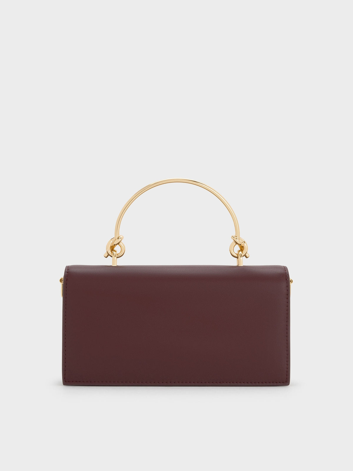 CHARLES & KEITH Deals | Kristine Sculptural-Handle Long Wallet - Wineberry Red