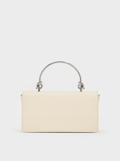 CHARLES & KEITH Best Price | Kristine Sculptural-Handle Long Wallet - Cream