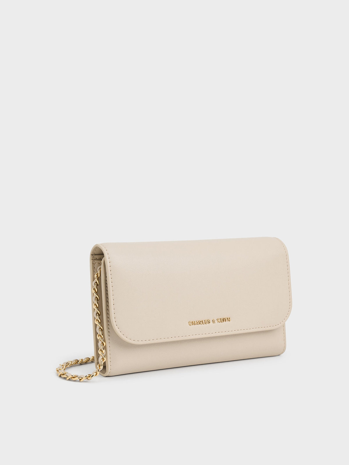 CHARLES & KEITH Trusted | Octavia Front Flap Long Wallet - Ivory