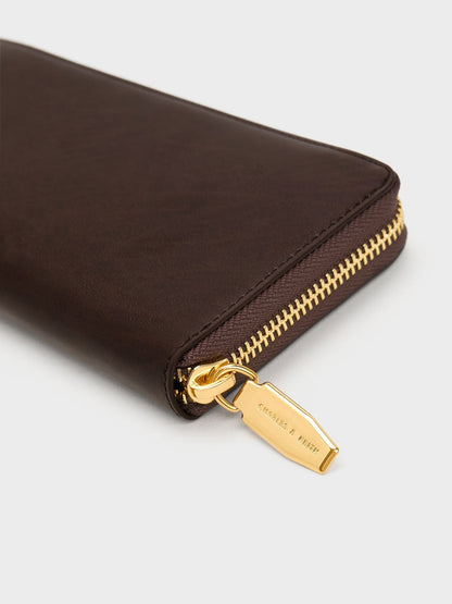 CHARLES & KEITH Latest | Dulcie Zip-Around Long Wallet - Brown