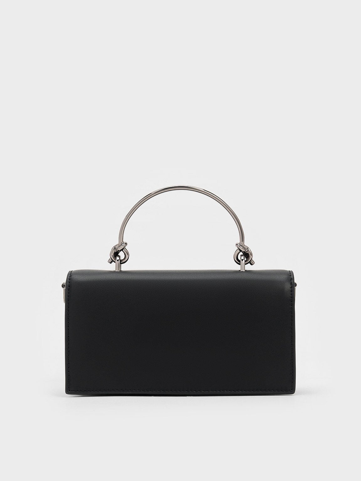 CHARLES & KEITH Sale | Kristine Sculptural-Handle Long Wallet - Noir