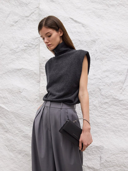 CHARLES & KEITH Sale | Kristine Sculptural-Handle Long Wallet - Noir