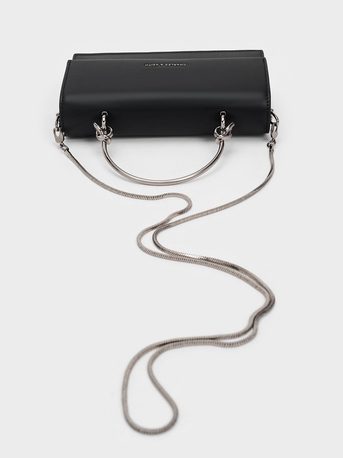 CHARLES & KEITH Sale | Kristine Sculptural-Handle Long Wallet - Noir
