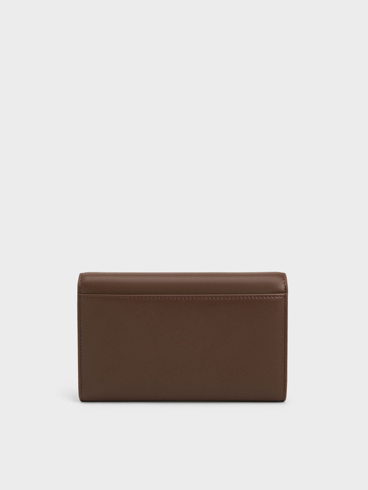 CHARLES & KEITH Trusted | Octavia Front Flap Long Wallet - Dark Brown