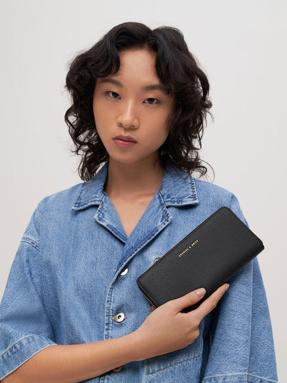 CHARLES & KEITH New | Dulcie Zip-Around Long Wallet - Black