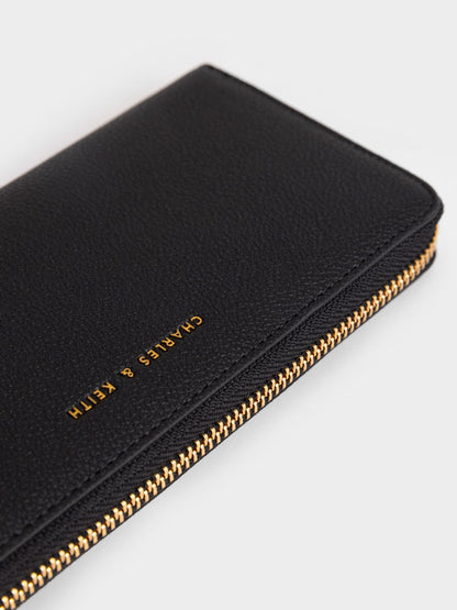 CHARLES & KEITH New | Dulcie Zip-Around Long Wallet - Black