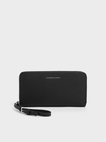 CHARLES & KEITH Popular | Chance Zip-Around Long Wallet - Noir