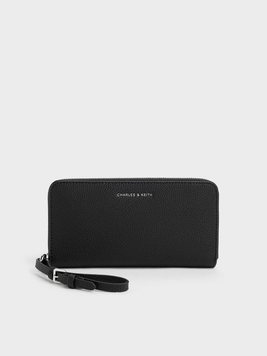CHARLES & KEITH Popular | Chance Zip-Around Long Wallet - Noir