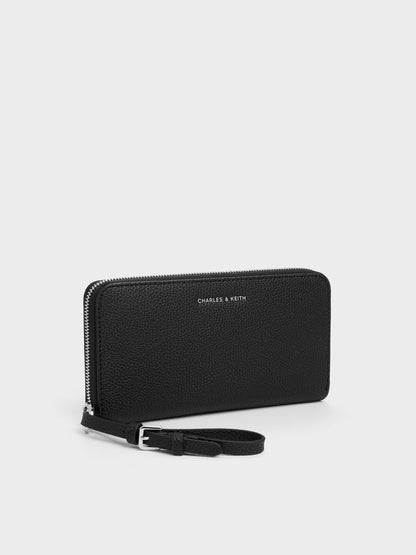 CHARLES & KEITH Popular | Chance Zip-Around Long Wallet - Noir