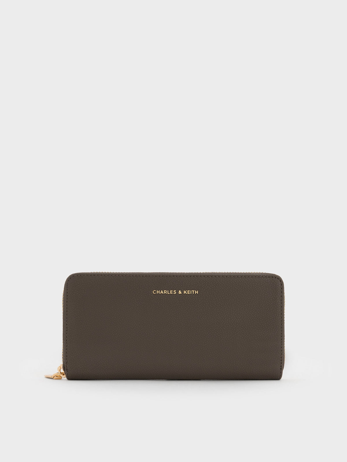 CHARLES & KEITH Sale | Dulcie Zip-Around Long Wallet - Dark Moss
