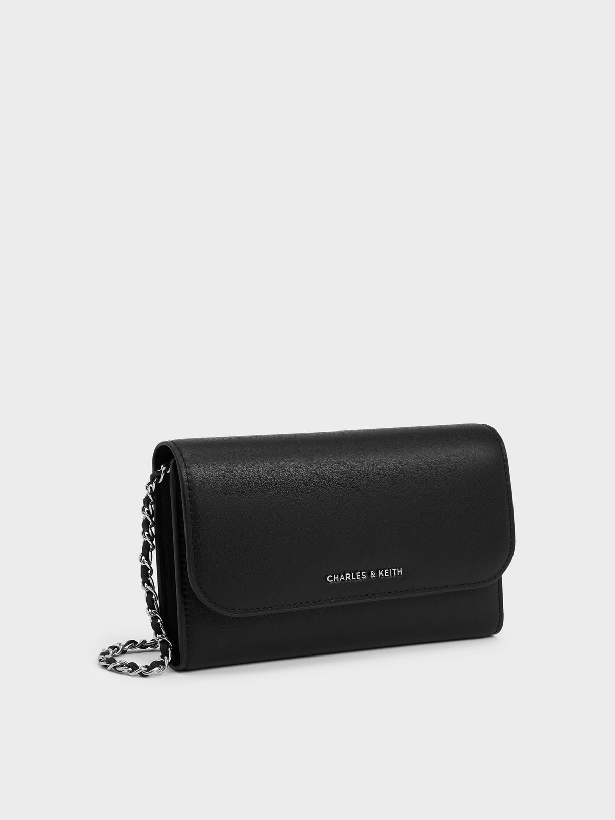 CHARLES & KEITH Smart Buy | Octavia Front Flap Long Wallet - Noir