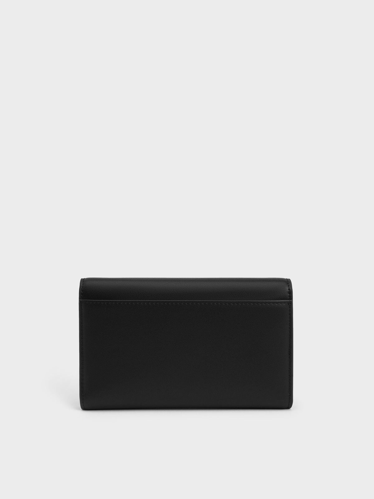 CHARLES & KEITH Smart Buy | Octavia Front Flap Long Wallet - Noir