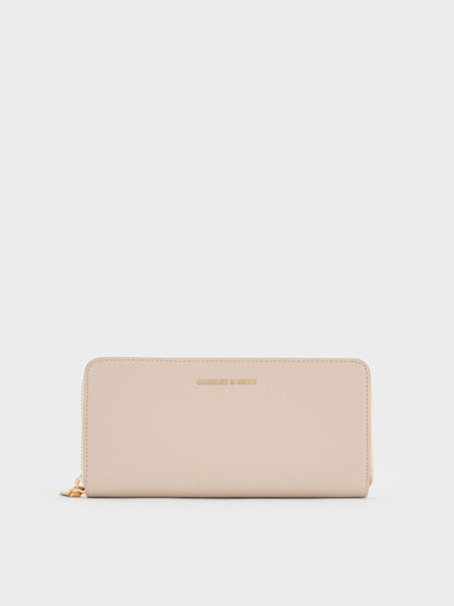 CHARLES & KEITH New | Dulcie Zip-Around Long Wallet - Oat