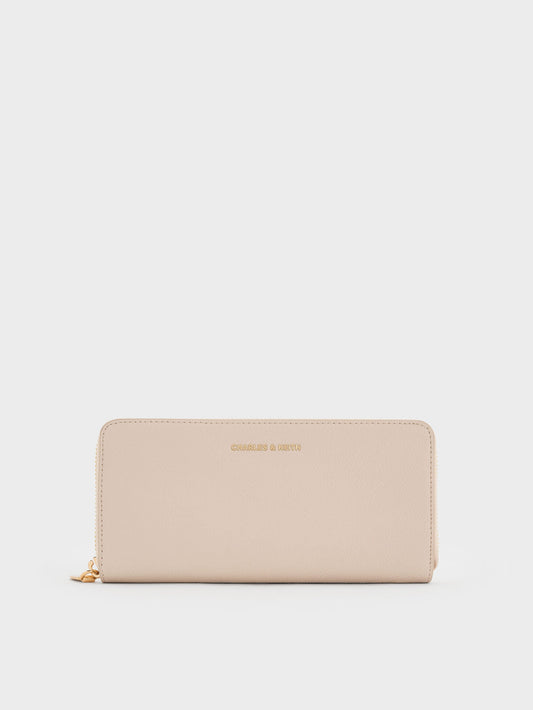 CHARLES & KEITH New | Dulcie Zip-Around Long Wallet - Oat