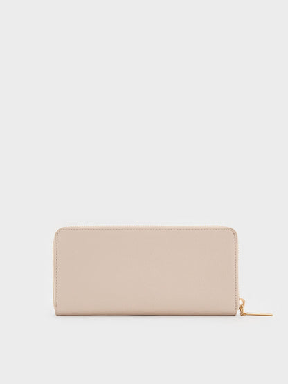 CHARLES & KEITH New | Dulcie Zip-Around Long Wallet - Oat