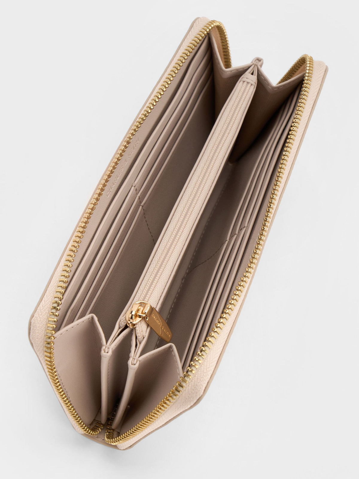 CHARLES & KEITH New | Dulcie Zip-Around Long Wallet - Oat