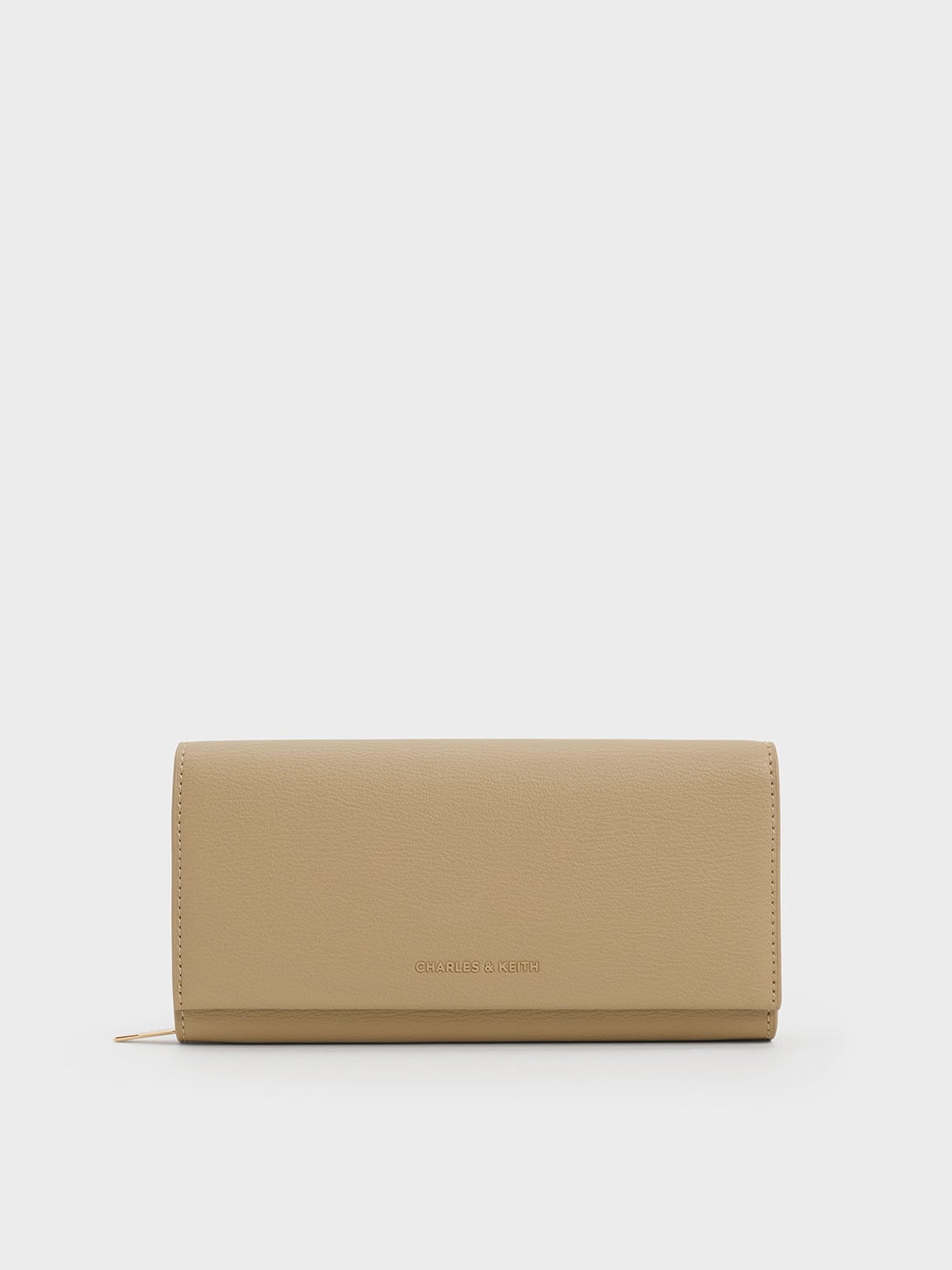 CHARLES & KEITH Great Value | Muriel Front Flap Long Wallet - Sand
