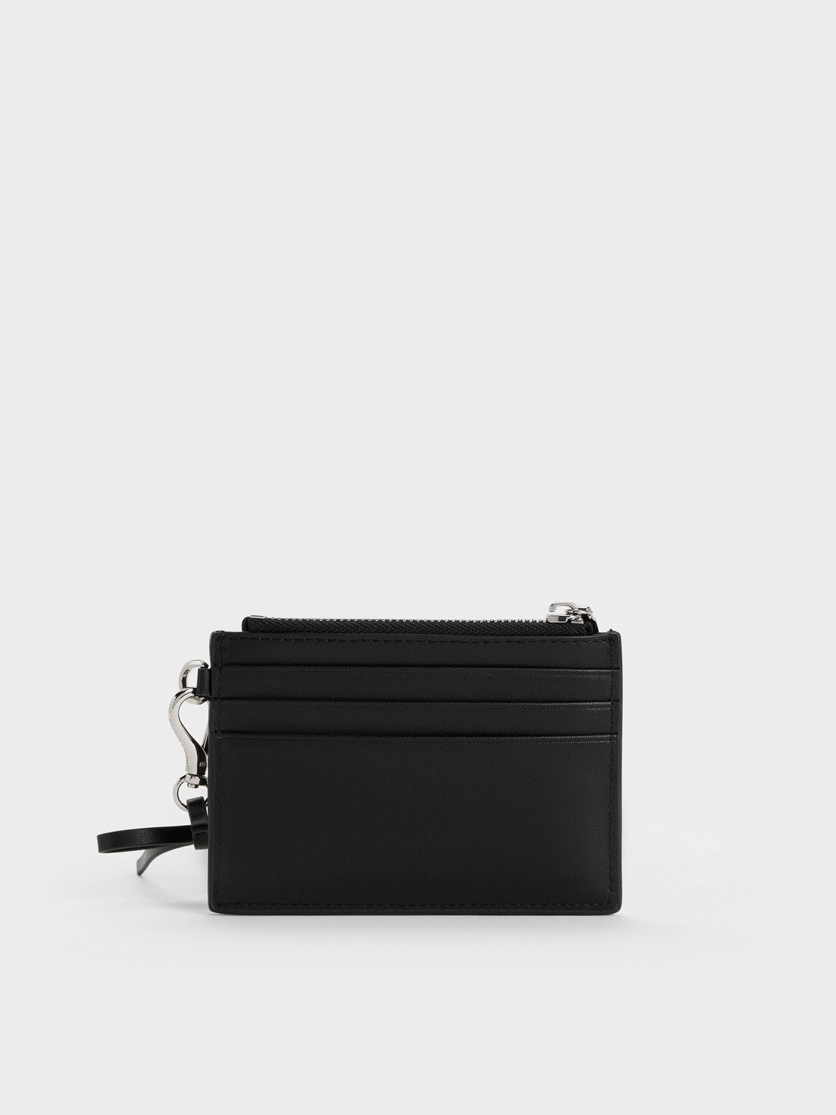 CHARLES & KEITH Value | Hazel Bow Panelled Card Holder - Noir