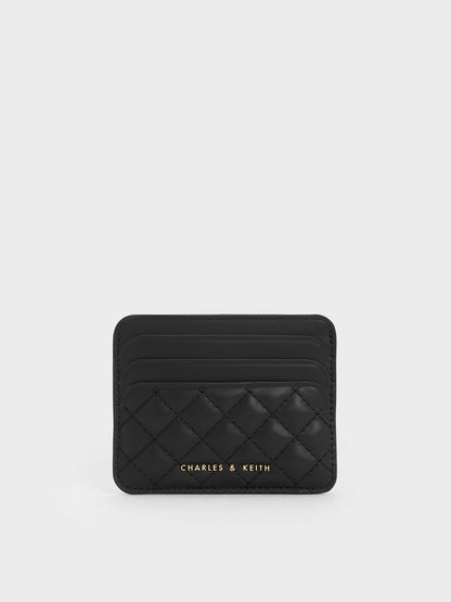 CHARLES & KEITH Popular | Cleo Quilted Card Holder - Black