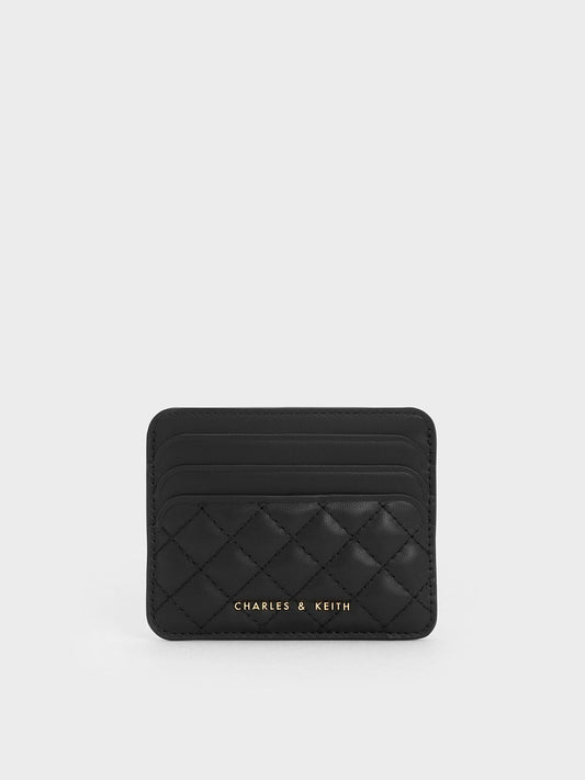 CHARLES & KEITH Popular | Cleo Quilted Card Holder - Black