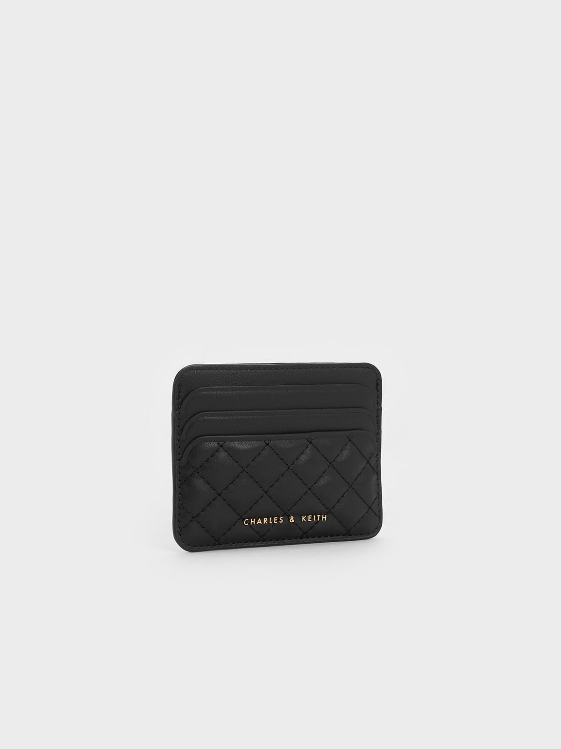 CHARLES & KEITH Popular | Cleo Quilted Card Holder - Black