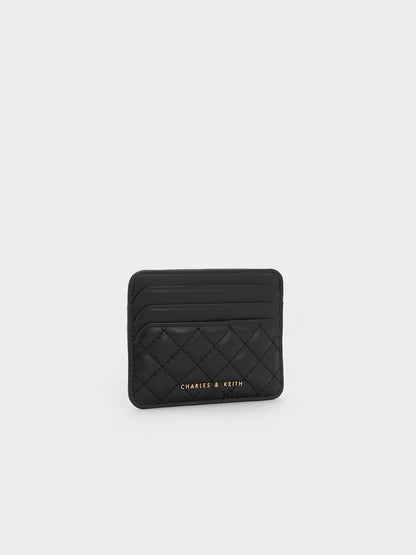 CHARLES & KEITH Popular | Cleo Quilted Card Holder - Black