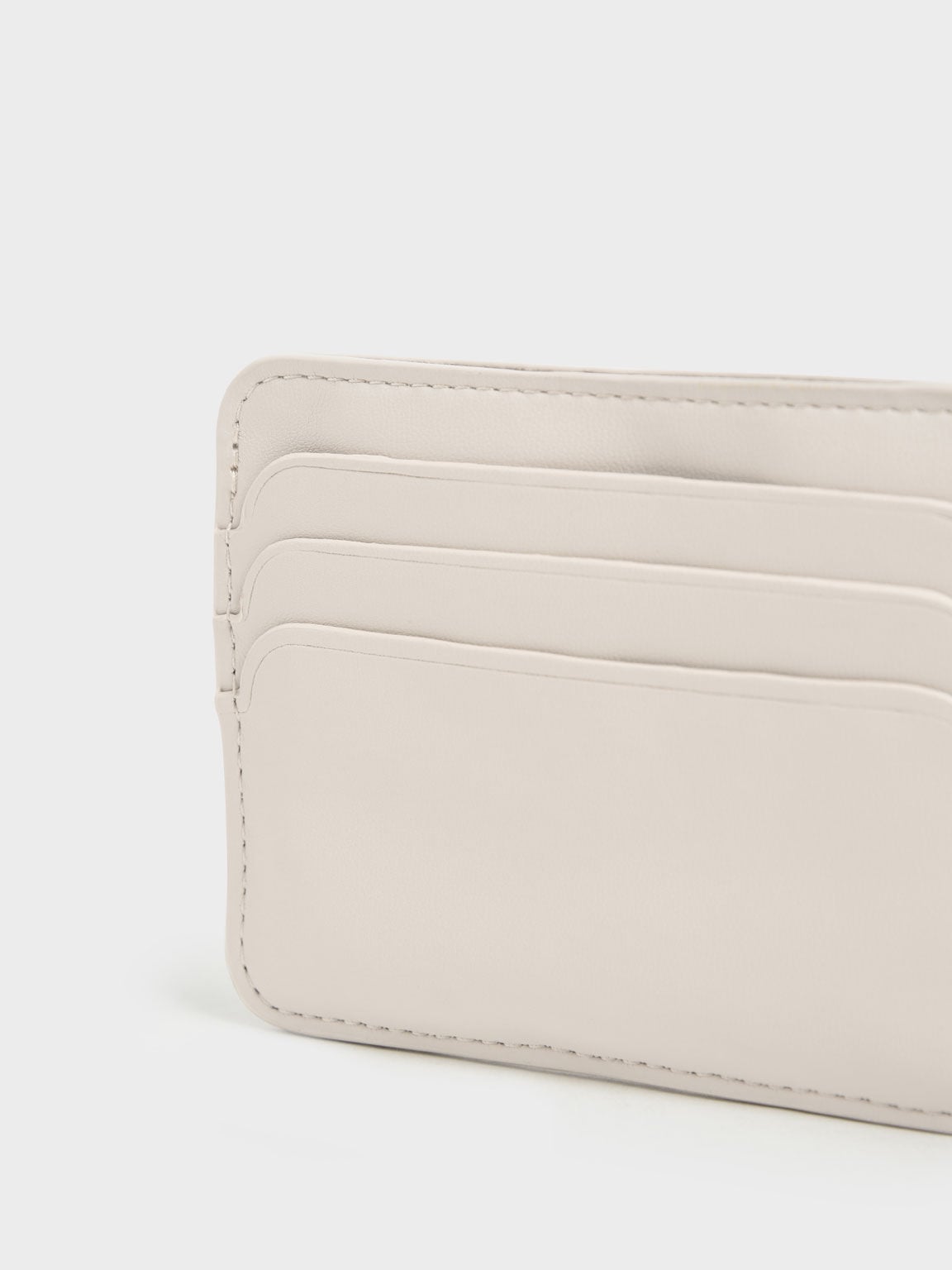 CHARLES & KEITH Special Offer | Cleo Quilted Card Holder - Ivory
