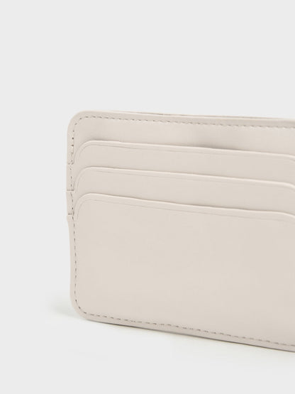 CHARLES & KEITH Special Offer | Cleo Quilted Card Holder - Ivory