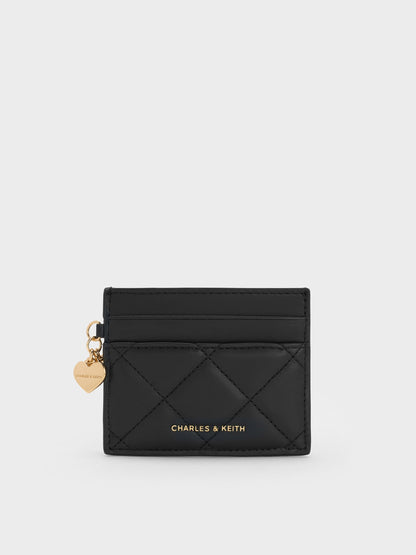CHARLES & KEITH Featured | Arrietty Quilted Card Holder - Black