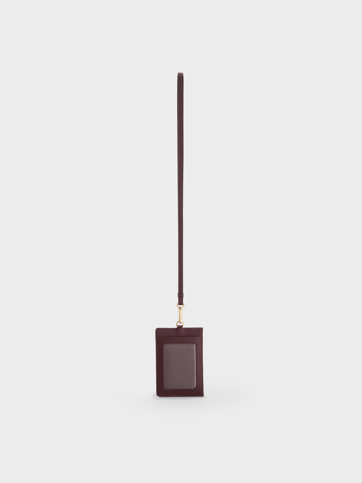 CHARLES & KEITH Top Pick | Twilia Card Holder With Lanyard - Wineberry Red